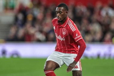 Nottingham Ormanı 'ndan Callum Hudson-Odoi UEFA Avrupa Ligi Maçı sırasında 8 Nottingham Ormanı' nın 3. Maçı sırasında Nottingham City Ground, Nottingham, İngiltere 'de Porto' ya karşı, 23 Ekim 2025 