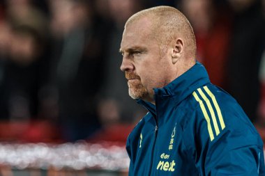 Sean Dyche Nottingham Ormanı teknik direktörü UEFA Avrupa Ligi Maçı sırasında 8 Nottingham Ormanı - Porto - City Ground, Nottingham, İngiltere, 23 Ekim 2025 