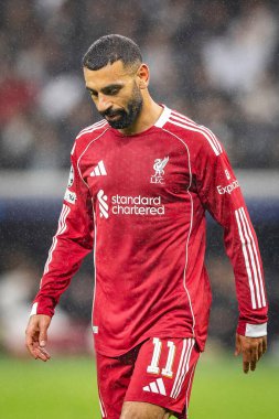 Liverpool 'dan Muhammed Salah UEFA Şampiyonlar Ligi karşılaşmasında 8 Eintracht Frankfurt' un Liverpool 'a karşı 22 Ekim 2025 Deutsche Bank Park, Frankfurt, Almanya 