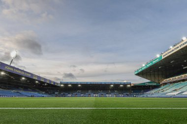 Premier Lig maçı sırasında Elland Road 'un genel görünümü Leeds United ile West Ham United arasındaki Elland Road, Leeds, İngiltere, 24 Ekim 2025 