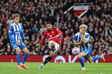 Manchester United 'dan Matheus Cunha Premier League maçında Manchester United ile Brighton ve Hove Albion arasında Old Trafford, Manchester, İngiltere' de 25 Ekim 2025 'de oynanan maçta 1-0 berabere kaldı.