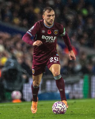 West Ham United 'dan Jarrod Bowen Premier Lig karşılaşmasında Leeds United' a karşı Elland Road, Leeds, Birleşik Krallık, 24 Ekim 2025 