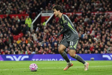 Manchester United kalecisi Senne Lammens Premier League maçında Manchester United ve Hove Albion 'a karşı Old Trafford, Manchester, İngiltere, 25 Ekim 2025