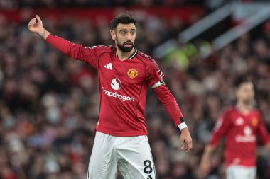 Manchester United 'dan Bruno Fernandes, Manchester United ve Hove Albion' a karşı 25 Ekim 2025 'te oynanan Premier League maçında takım talimatlarını verdi.