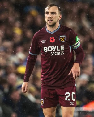 West Ham United 'dan Jarrod Bowen Premier Lig karşılaşmasında Leeds United' a karşı Elland Road, Leeds, Birleşik Krallık, 24 Ekim 2025 