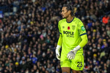 West Ham United kalecisi Alphonse Areola Premier League maçında Leeds United ile West Ham United arasındaki Elland Road, Leeds, İngiltere, 24 Ekim 2025 