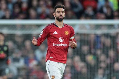 Manchester United, Manchester United ve Hove Albion maçlarında Manchester United 'a karşı 25 Ekim 2025' te Old Trafford, Manchester, İngiltere 'de oynanan Premier League maçında Bruno Fernandes 