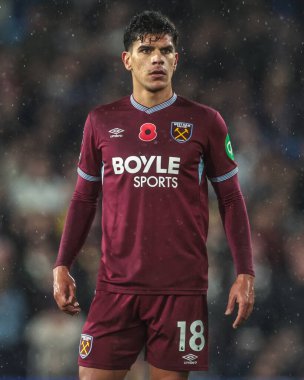 West Ham United 'dan Mateus Fernandes Premier Lig karşılaşmasında Leeds United' a karşı Elland Road, Leeds, Birleşik Krallık, 24 Ekim 2025 