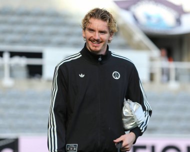 Newcastle United takımından Nick Woltemade, Premier League maçından önce St.James 's Park, Newcastle, İngiltere' de 25 Ekim 2025 'te Newcastle United ile Fulham maçına geldi.