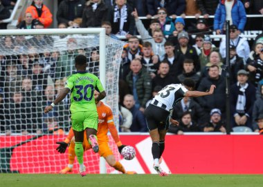 Newcastle United takımından Jacob Murphy, 25 Ekim 2025 'te St. James' s Park, Newcastle, İngiltere 'de oynanan Premier League maçında Fulham' a karşı oynadığı maçta gol attı.