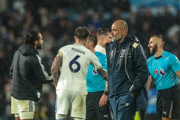 Nuno Espirito Santo, Premier League maçında West Ham United 'ın teknik direktörü Leeds United' a karşı Elland Road, Leeds, Birleşik Krallık, 24 Ekim 2025 