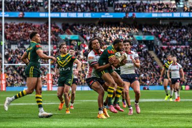 Avustralya 'dan Josh Addo-Carr, İngiltere' den Dom Young tarafından, İngiltere 'nin Wembley Stadyumu' nda oynanan 2025 Kül Serisi 'nde, 25 Ekim 2025' de oynanan karşılaşmada yenildi.