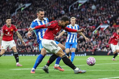 Manchester United 'dan Matheus Cunha, Manchester United ve Hove Albion maçında 25 Ekim 2025' te Old Trafford, Manchester 'da gol attı.