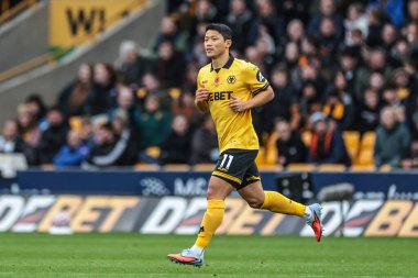 Wolverhampton Wanderers 'dan Hwang Hee-Chan Premier League maçında Wolverhampton Wanderers, Burnley' e karşı Molineux, Wolverhampton, Birleşik Krallık, 26 Ekim 2025 