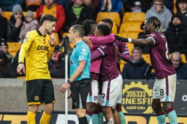 Burnley 'li Lyle Foster, Premier Lig maçında Wolverhampton Wanderers - Burnley maçında 26 Ekim 2025' te Molineux, Wolverhampton, Birleşik Krallık 'ta 2-3' lük galibiyetini kutluyor.