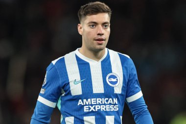 Premier Lig karşılaşmasında Brighton & Hove Albion 'dan Stefanos Tzimas Manchester United ve Hove Albion' a karşı Old Trafford, Manchester, İngiltere, 25 Ekim 2025
