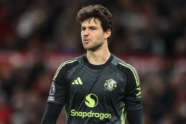 Manchester United kalecisi Senne Lammens Premier League maçında Manchester United ve Hove Albion 'a karşı Old Trafford, Manchester, İngiltere, 25 Ekim 2025 