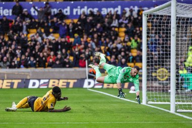 Wolverhampton Wanderers 'dan Marshall Munetsi Premier League maçında Wolverhampton Wanderers, Burnley' e karşı, Molineux, Wolverhampton, Birleşik Krallık, 26 Ekim 2025 'de 2-2 berabere kaldı.