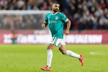 Liverpool 'dan Mohamed Salah Premier League maçı sırasında Brentford, Liverpool' a karşı Gtech Community Stadyumu, Londra, Birleşik Krallık, 25 Ekim 2025 