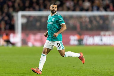 Liverpool 'dan Mohamed Salah Premier League maçı sırasında Brentford, Liverpool' a karşı Gtech Community Stadyumu, Londra, Birleşik Krallık, 25 Ekim 2025 