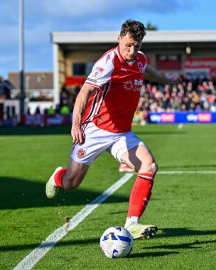 Fleetwood Town 'dan Matty Virtue Gökyüzü İddia Ligi 2 maçında Fleetwood Town, Accrington Stanley' e karşı Highbury Stadyumu, Fleetwood, Birleşik Krallık 'ta 25 Ekim 2025 