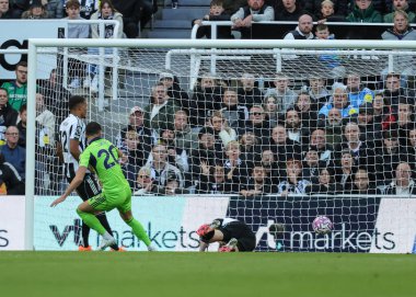 Fulham 'dan Sasa Lukiç, Premier Lig karşılaşmasında St.James' s Park, Newcastle, İngiltere 'de oynanan Newcastle United maçında 1-1 berabere kaldı.