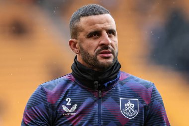 Burnley 'den Kyle Walker Premier Lig maçı sırasında Wolverhampton Wanderers' a karşı Molineux, Wolverhampton, Birleşik Krallık 'ta 26 Ekim 2025' de oynanan ısınma maçında 