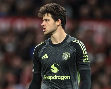 Manchester United kalecisi Senne Lammens Premier League maçında Manchester United ve Hove Albion 'a karşı Old Trafford, Manchester, İngiltere, 25 Ekim 2025