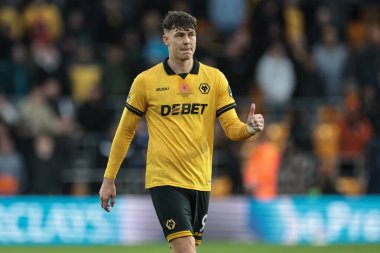 Wolverhampton Wanderers takımından Jorgen Strand Larsen, Premier League maçında Wolverhampton Wanderers, Burnley 'e karşı, Molineux, Wolverhampton, Birleşik Krallık, 26 Ekim 2025