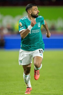 Liverpool 'dan Mohamed Salah Premier League maçı sırasında Brentford, Liverpool' a karşı Gtech Community Stadyumu, Londra, Birleşik Krallık, 25 Ekim 2025 