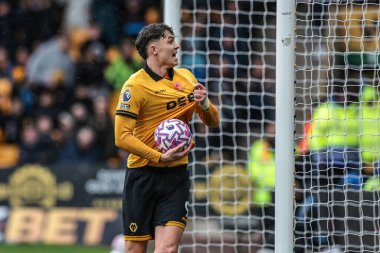 Wolverhampton Wanderers takımından Jorgen Strand Larsen, 26 Ekim 2025 tarihinde İngiltere 'nin Molineux kentinde oynanan Premier League maçında Wolverhampton Wanderers - Burnley maçında 1-2' lik galibiyet golünü kutluyor. 