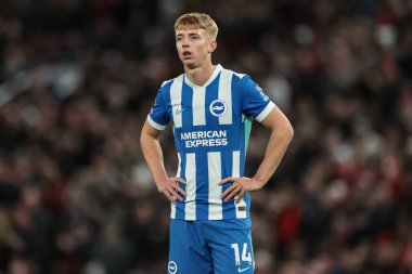 Premier Lig karşılaşmasında Brighton & Hove Albion 'dan Tom Watson Manchester United ve Hove Albion' a karşı Old Trafford, Manchester, İngiltere, 25 Ekim 2025