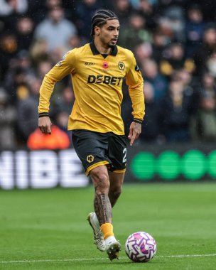 Wolverhampton Wanderers 'dan Ki-Jana Hoever Premier League maçında Wolverhampton Wanderers, Burnley' e karşı Molineux, Wolverhampton, Birleşik Krallık, 26 Ekim 2025