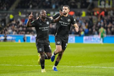 Manchester City 'den Jrmy Doku, 29 Ekim 2025' te Swansea.com Stadyumu 'nda oynanan Carabao Kupası son 16 Swansea City ile Manchester City maçında takımının ilk golünü atmasını kutluyor. 