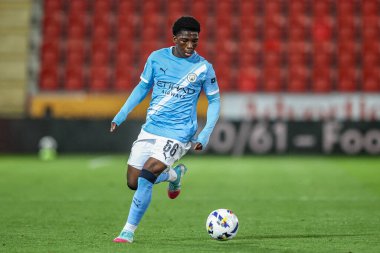 Manchester City 'den Ryan McAidoo, The Vertu Trophy Northern Group E Rotherham United, Manchester City U21' e karşı New York Stadyumu, Rotherham, Birleşik Krallık, 28 Ekim 2025 