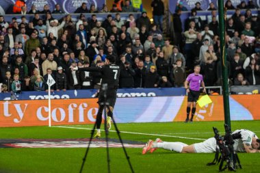 Manchester City 'den Omar Marmoush, 29 Ekim 2025' te Swansea.com Stadyumu 'nda oynanan Carabao Kupası son 16 Swansea City ile Manchester City maçında gol atmasını kutluyor.