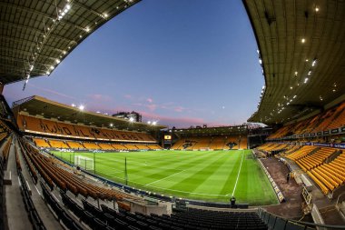 Molineux Stadyumu, 29 Ekim 2025 'te İngiltere' nin Molinhampton kentinde oynanan Carabao Kupası son 16 Wolverhampton Wanderers-Chelsea maçında genel olarak izleniyor. 