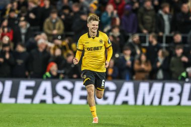 Wolverhampton Wanderers 'dan David Mller Wolfe, 29 Ekim 2025' te Molineux, Wolverhampton, Birleşik Krallık 'ta oynanan Carabao Kupası son 16 Wolverhampton Wanderers - Chelsea maçında 2-3 kazanma golünü kutluyor.