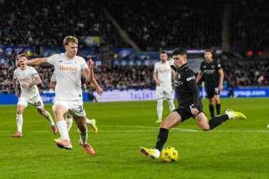 Manchester City 'den Phil Foden, 29 Ekim 2025' te Swansea.com Stadyumu 'nda oynanan son 16 Swansea City ile Manchester City Carabao Kupası karşılaşmasında gol atma şansı yakaladı. 