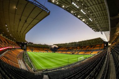 Molineux Stadyumu, 29 Ekim 2025 'te İngiltere' nin Molinhampton kentinde oynanan Carabao Kupası son 16 Wolverhampton Wanderers-Chelsea maçında genel olarak izleniyor. 