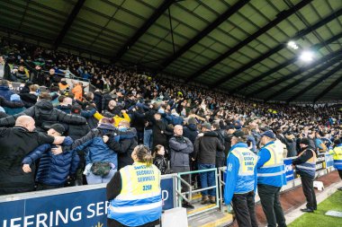 Manchester City taraftarları Poznan 'ı Carabao Kupası' nda son 16 Swansea City, Manchester City 'ye karşı Swansea.com Stadyumu, Swansea, Birleşik Krallık, 29 Ekim 2025 