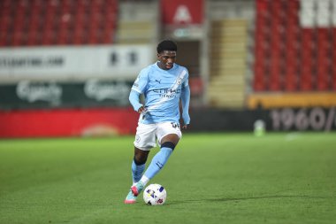 Manchester City 'den Ryan McAidoo, The Vertu Trophy Northern Group E Rotherham United, Manchester City U21' e karşı New York Stadyumu, Rotherham, Birleşik Krallık, 28 Ekim 2025 