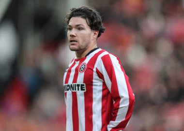 Sheffield United takımından Callum O 'Hare 1 Kasım 2025' te Bramall Lane, Sheffield, İngiltere 'de Sheffield United - Derby County maçında