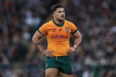 Avustralya 'dan Hunter Paisami, Quilter Nations Serisi 2025 maçında İngiltere, Avustralya' ya karşı Allianz Stadyumu, Twickenham, Birleşik Krallık, 1 Kasım 202