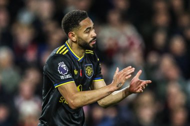 Manchester United takımından Matheus Cunha Premier League maçında Nottingham Forest, Manchester United 'a karşı City Ground, Nottingham, İngiltere, 1 Kasım 2025 