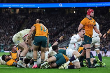 İngiltere 'den Luke Cowan-Dickie Quilter Nations Serisi 2025 maçında Avustralya' ya karşı Allianz Stadyumu, Twickenham, İngiltere 1 Kasım 202