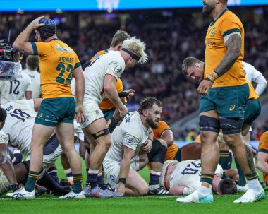 İngiltere 'den Luke Cowan-Dickie Quilter Nations Serisi 2025 maçında Avustralya' ya karşı Allianz Stadyumu, Twickenham, İngiltere 1 Kasım 202