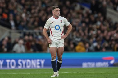 İngiltere 'den George Ford Quilter Nations Serisi 2025 karşılaşmasında İngiltere Avustralya' ya karşı Allianz Stadyumu, Twickenham, İngiltere, 1 Kasım 202