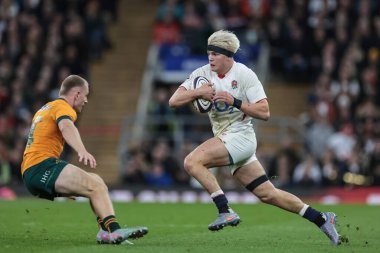 İngiltere 'den Henry Pollock, Quilter Nations Serisi 2025 maçında Avustralya' ya karşı Allianz Stadyumu, Twickenham, İngiltere, 1 Kasım 202