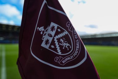 Burnley köşe bayrağı Premier Lig karşılaşması öncesinde Burnley Arsenal 'e karşı Turf Moor, Burnley, İngiltere, 1 Kasım 202